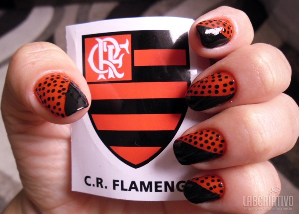 Unhas Criativas para Torcedoras de Futebol - Para Torcedoras do Flamengo