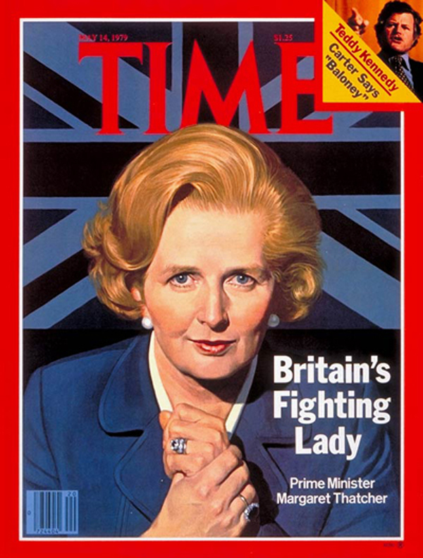 Margaret Thatcher, a Dama de Ferro que recentemente foi vivida no cinema por Maryl Streep.