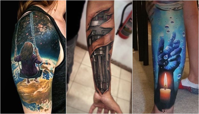 Exemplos Criativos de Tatuagens 3D