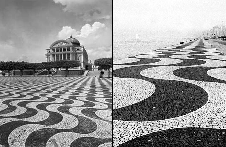 Quem veio antes a calçada do Largo São Sebastião ou o Calçadão de Copacabana?