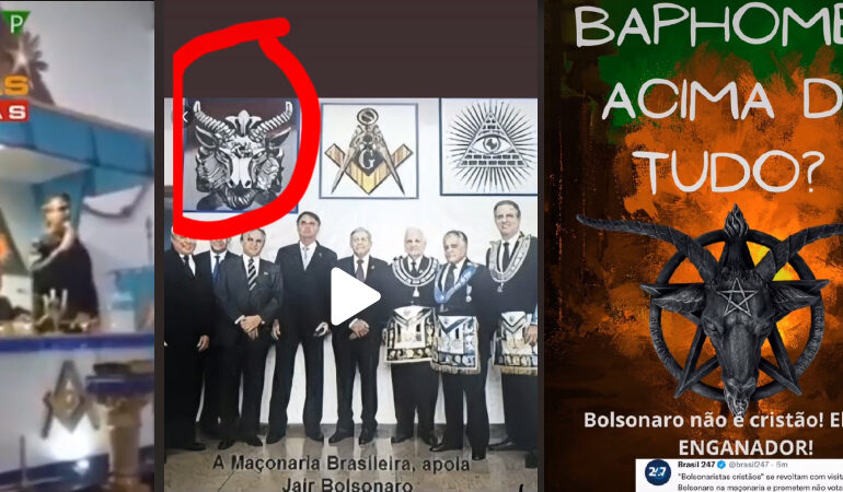 Vídeo mostra Bolsonaro filmado dentro da maçonaria e pedindo a benção de Baphomet!