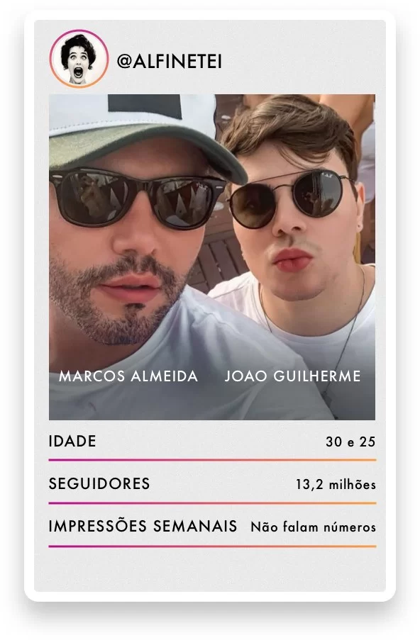 Marcos Almeida e João Guilherme da ALFINETEI
